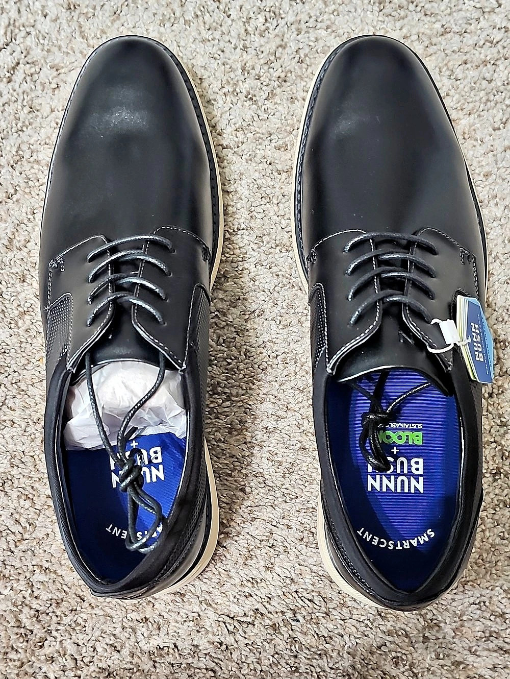 Nunn Bush Kore City Walk Men's Black Oxfords US 13 M NWT